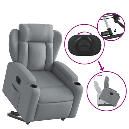 Fauteuil Tom - elektrisch verstelbaar - lichtgrijs