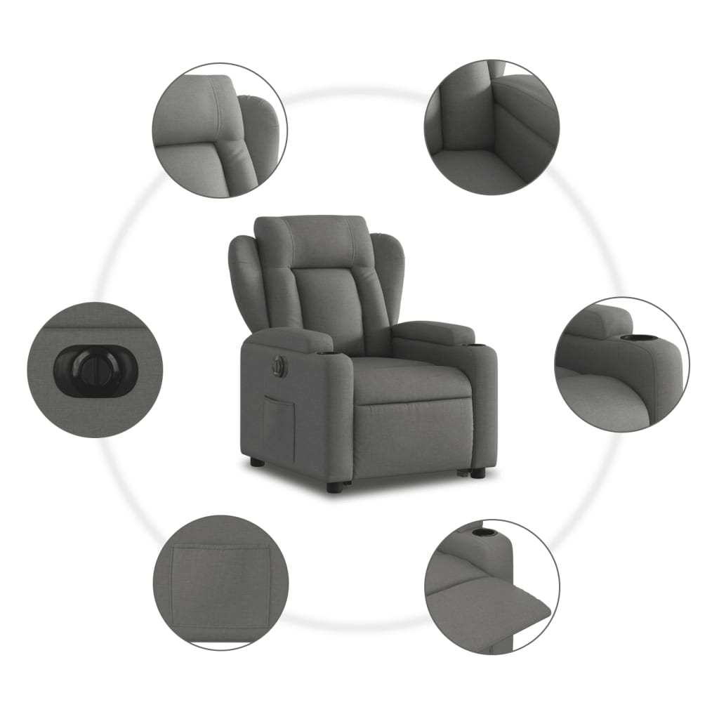 Fauteuil Tom - elektrisch verstelbaar - donkergrijs