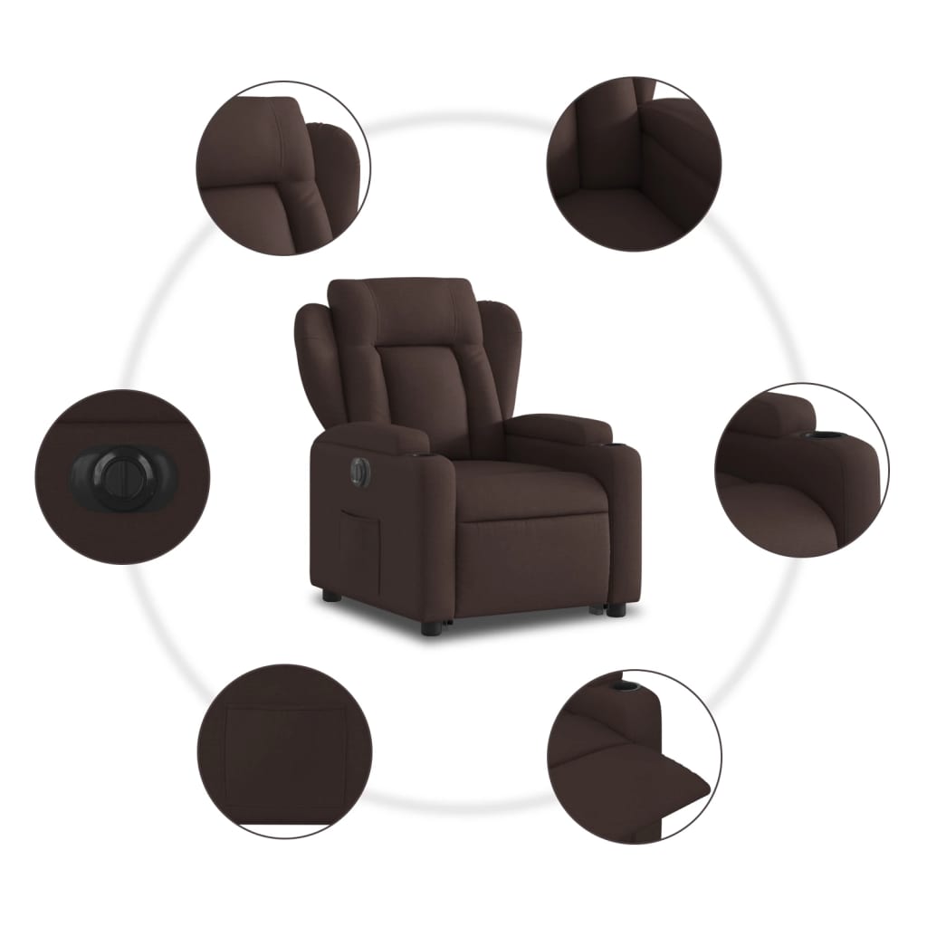 Fauteuil Tom - elektrisch verstelbaar - donkerbruin