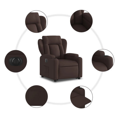 Fauteuil Tom - elektrisch verstelbaar - donkerbruin