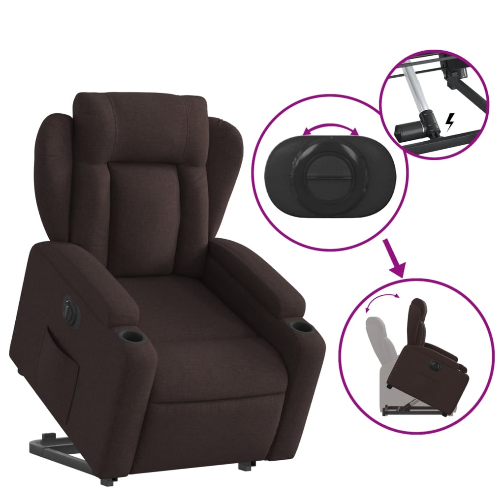 Fauteuil Tom - elektrisch verstelbaar - donkerbruin