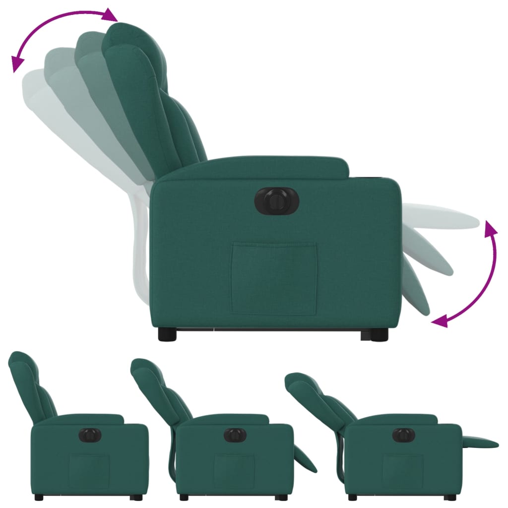 Fauteuil Tom - elektrisch verstelbaar - donkergroen