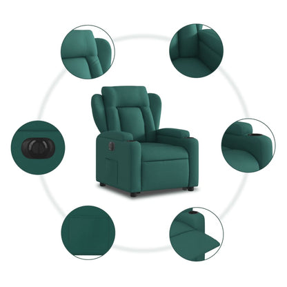 Fauteuil Tom - elektrisch verstelbaar - donkergroen