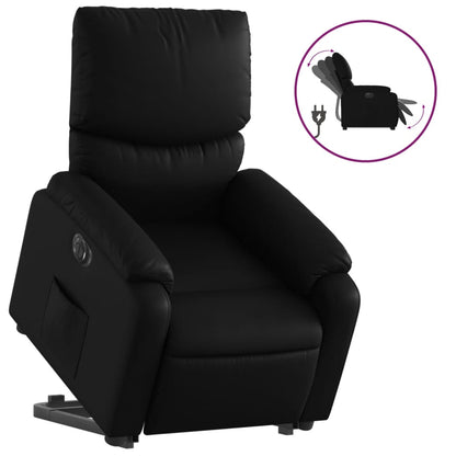Fauteuil Ninthe - kunstleer - elektrisch - zwart
