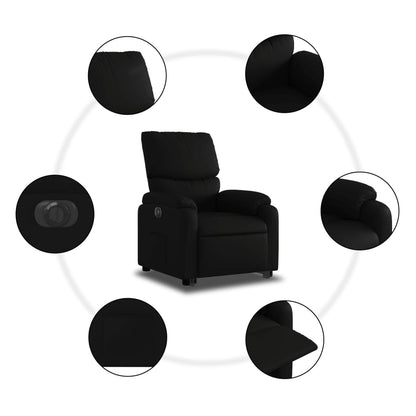 Fauteuil Ninthe - kunstleer - elektrisch - zwart