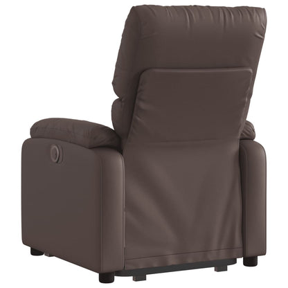 Fauteuil Ninthe - kunstleer - elektrisch - bruin