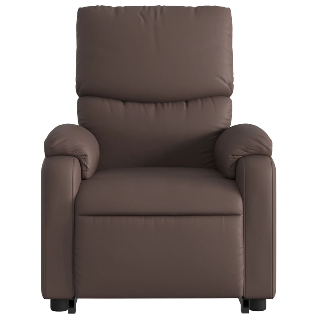 Fauteuil Ninthe - kunstleer - elektrisch - bruin