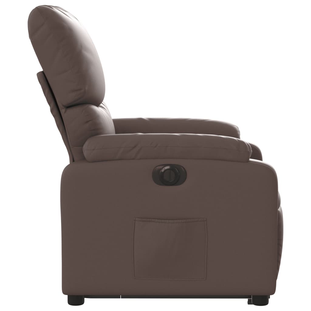 Fauteuil Ninthe - kunstleer - elektrisch - bruin
