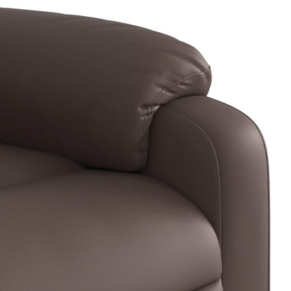Fauteuil Ninthe - kunstleer - elektrisch - bruin