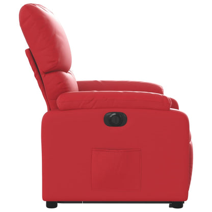 Fauteuil Ninthe - kunstleer - elektrisch - rood