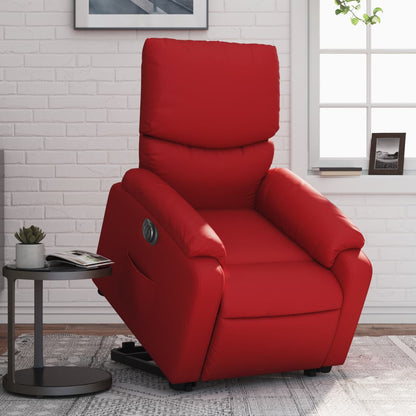 Fauteuil Ninthe - kunstleer - elektrisch - rood