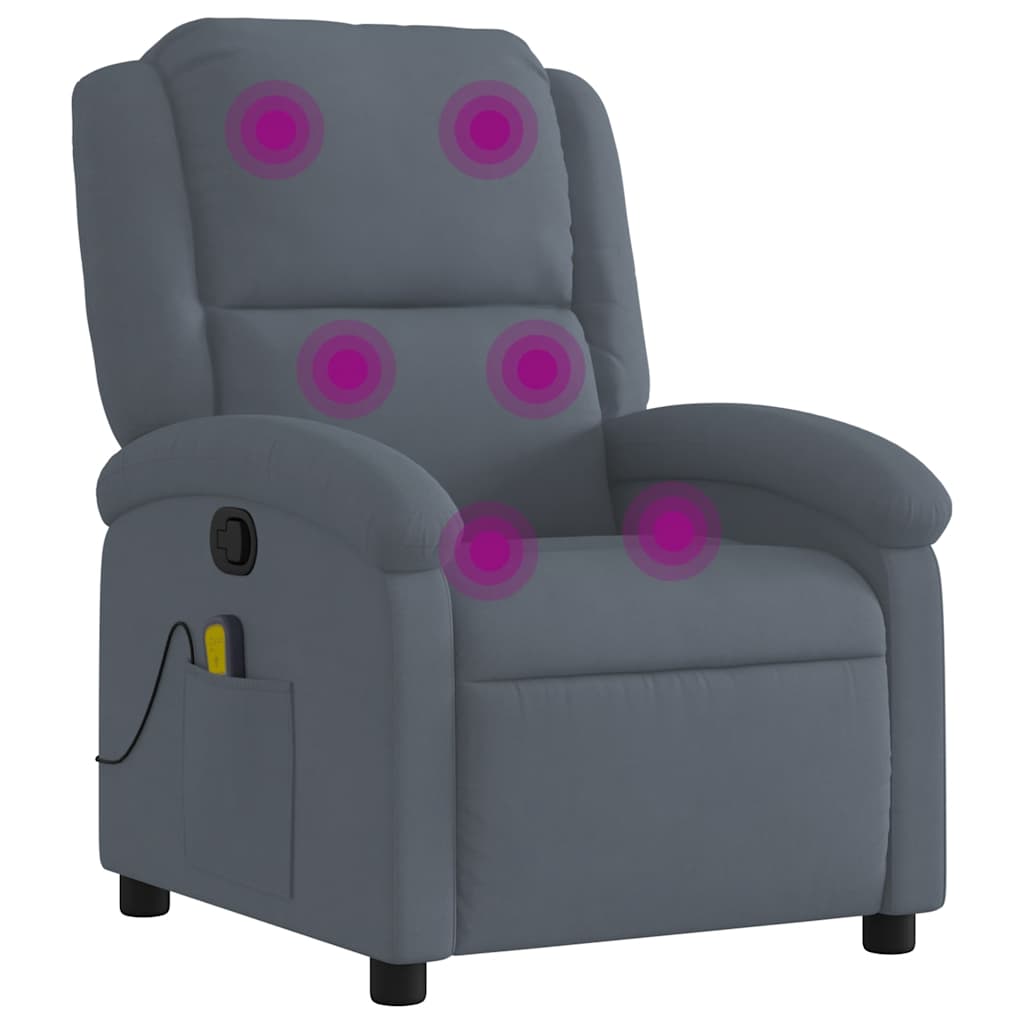 Fauteuil Coos - met massage - donkergrijs