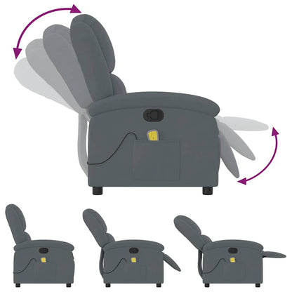 Fauteuil Coos - met massage - donkergrijs