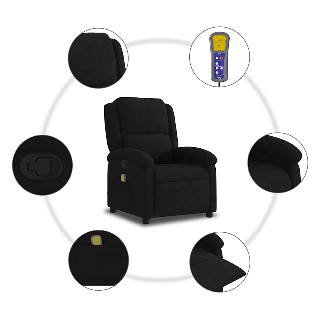 Fauteuil Coos - met massage - zwart