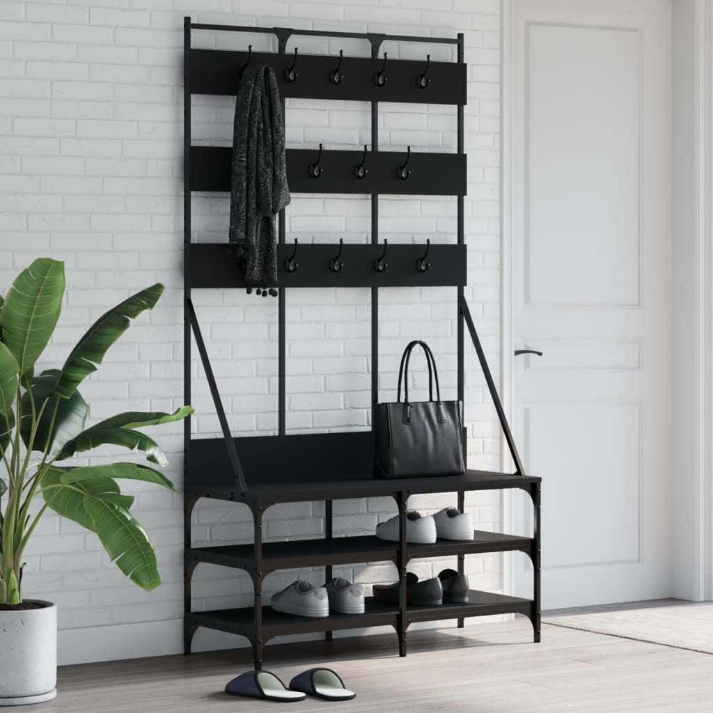 Kledingrek Met Schoenenrek 100X40X184 Cm Kleurig