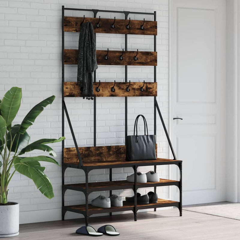 Kledingrek Met Schoenenrek 100X40X184 Cm Kleurig