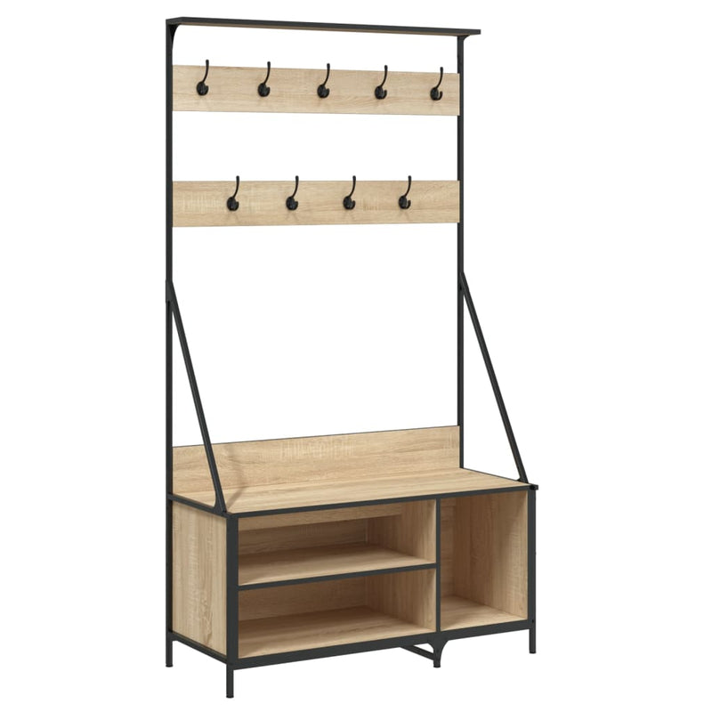 Kledingrek Met Schoenenrek 100X41X184 Cm Kleurig – extra afbeelding
