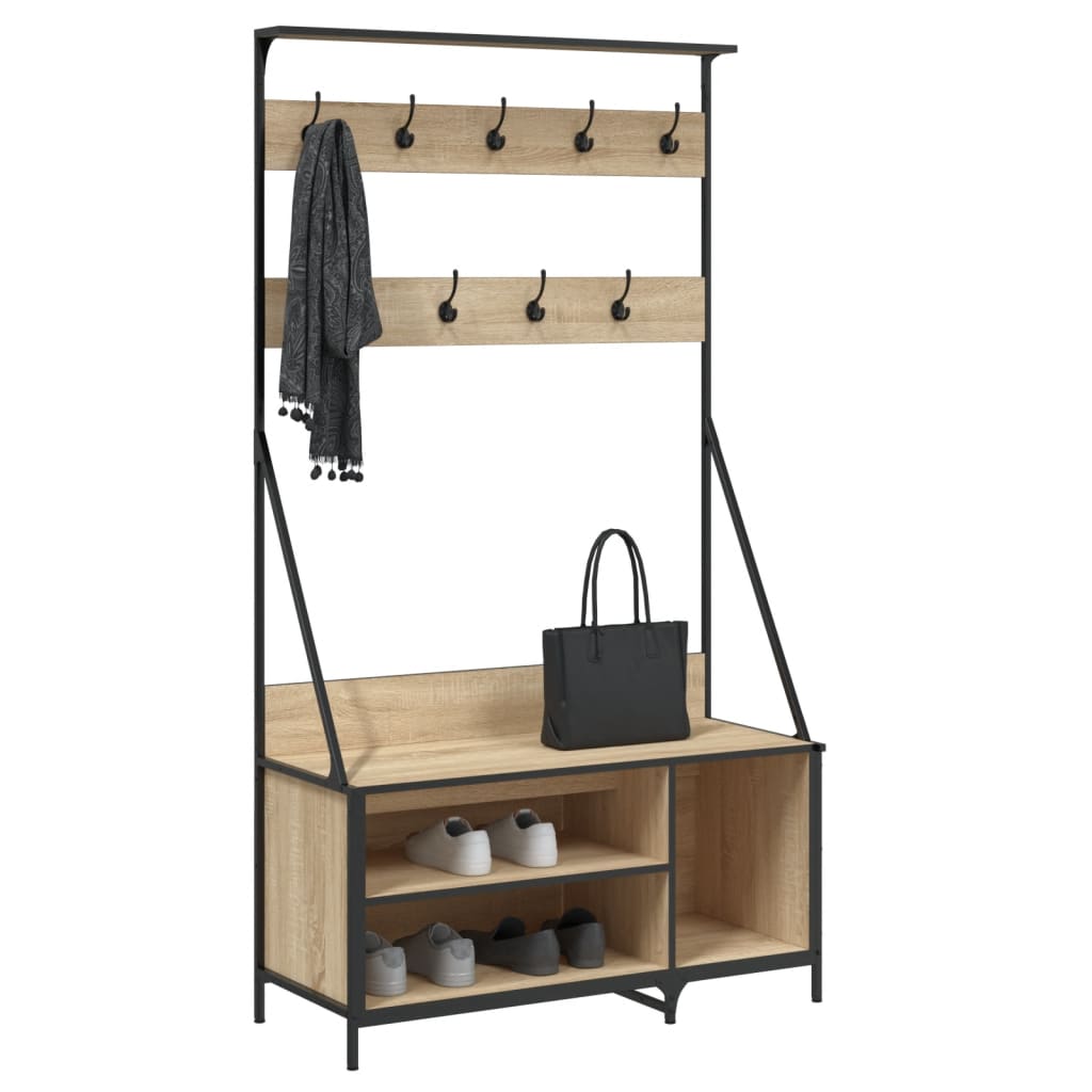 Kledingrek Met Schoenenrek 100X41X184 Cm Kleurig