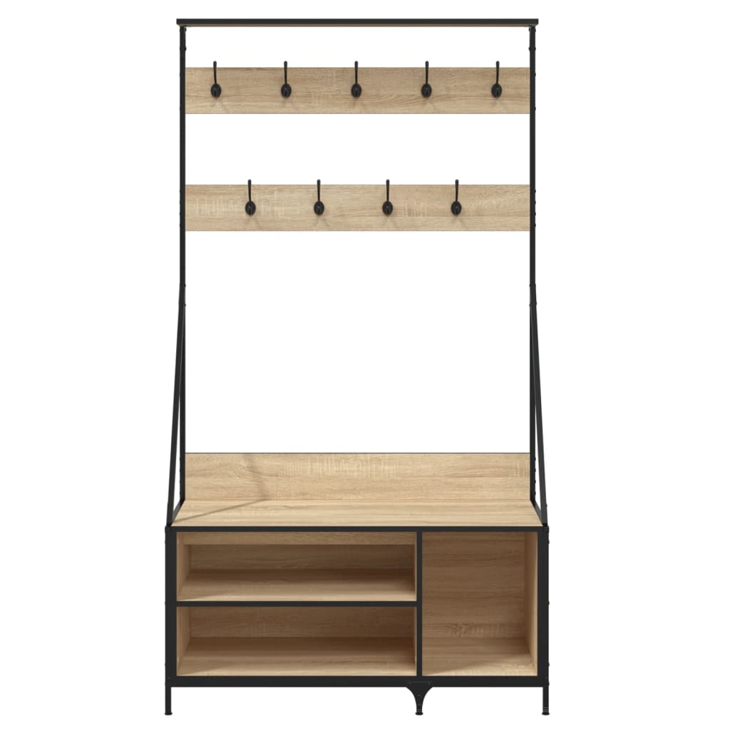 Kledingrek Met Schoenenrek 100X41X184 Cm Kleurig
