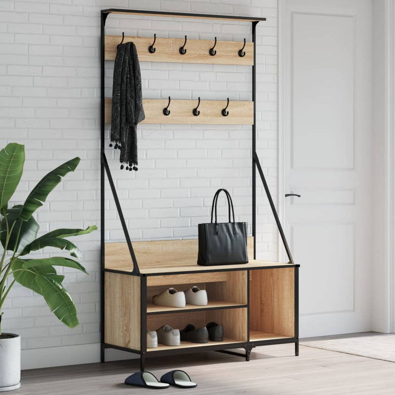 Kledingrek Met Schoenenrek 100X41X184 Cm Kleurig