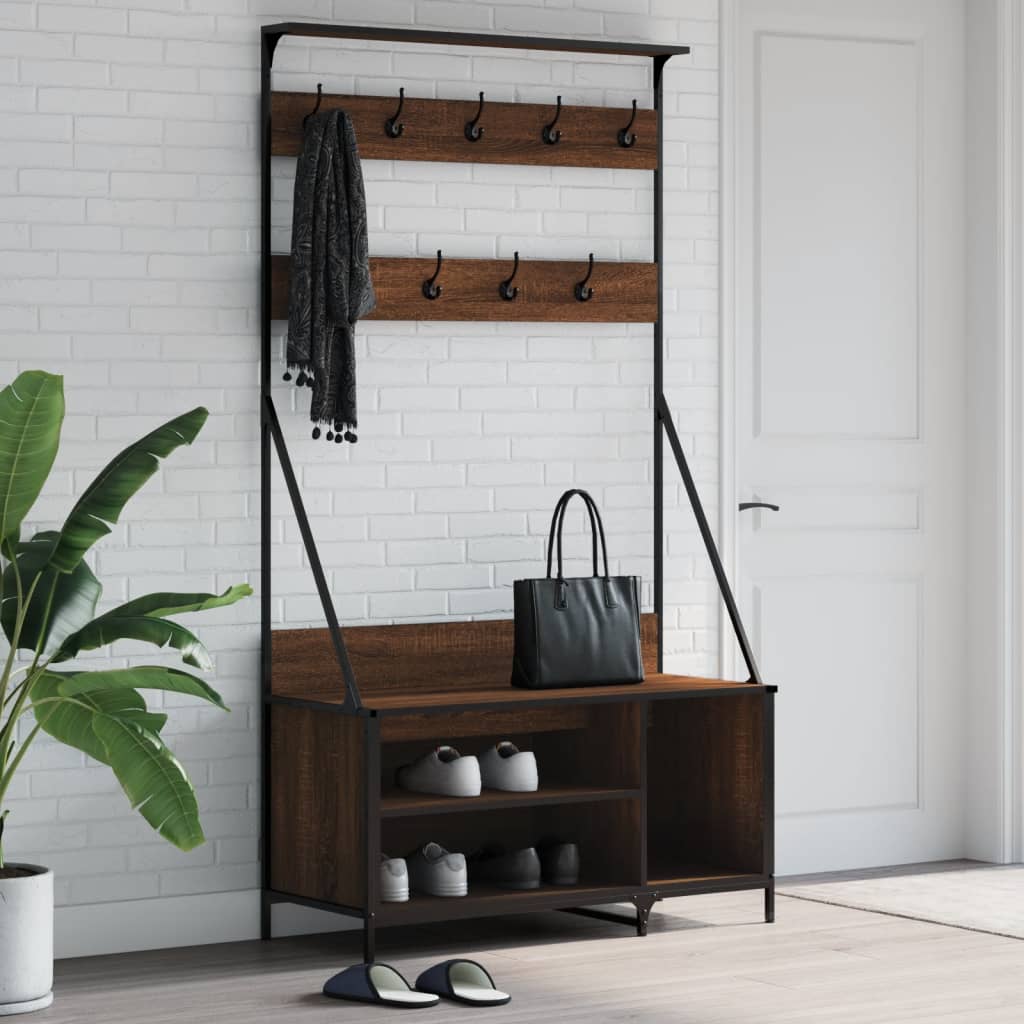Kledingrek Met Schoenenrek 100X41X184 Cm Kleurig