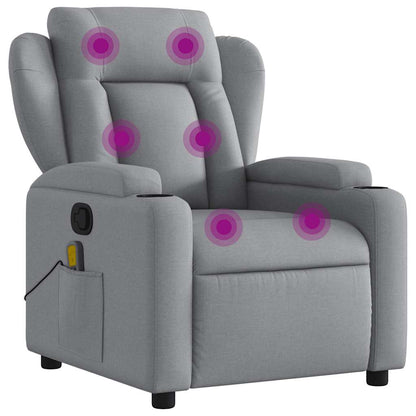 Fauteuil Jorien - met massage - verstelbaar - lichtgrijs