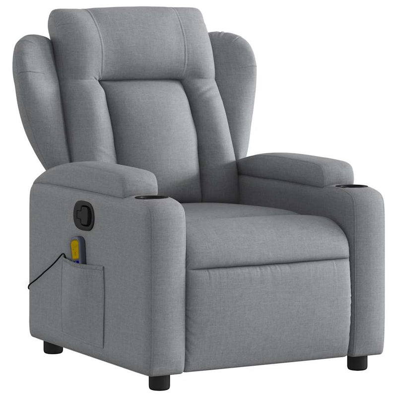Fauteuil Jorien - met massage - verstelbaar - lichtgrijs – extra afbeelding