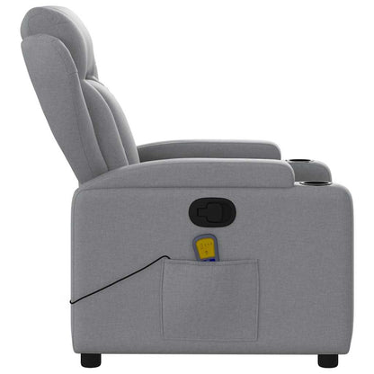 Fauteuil Jorien - met massage - verstelbaar - lichtgrijs