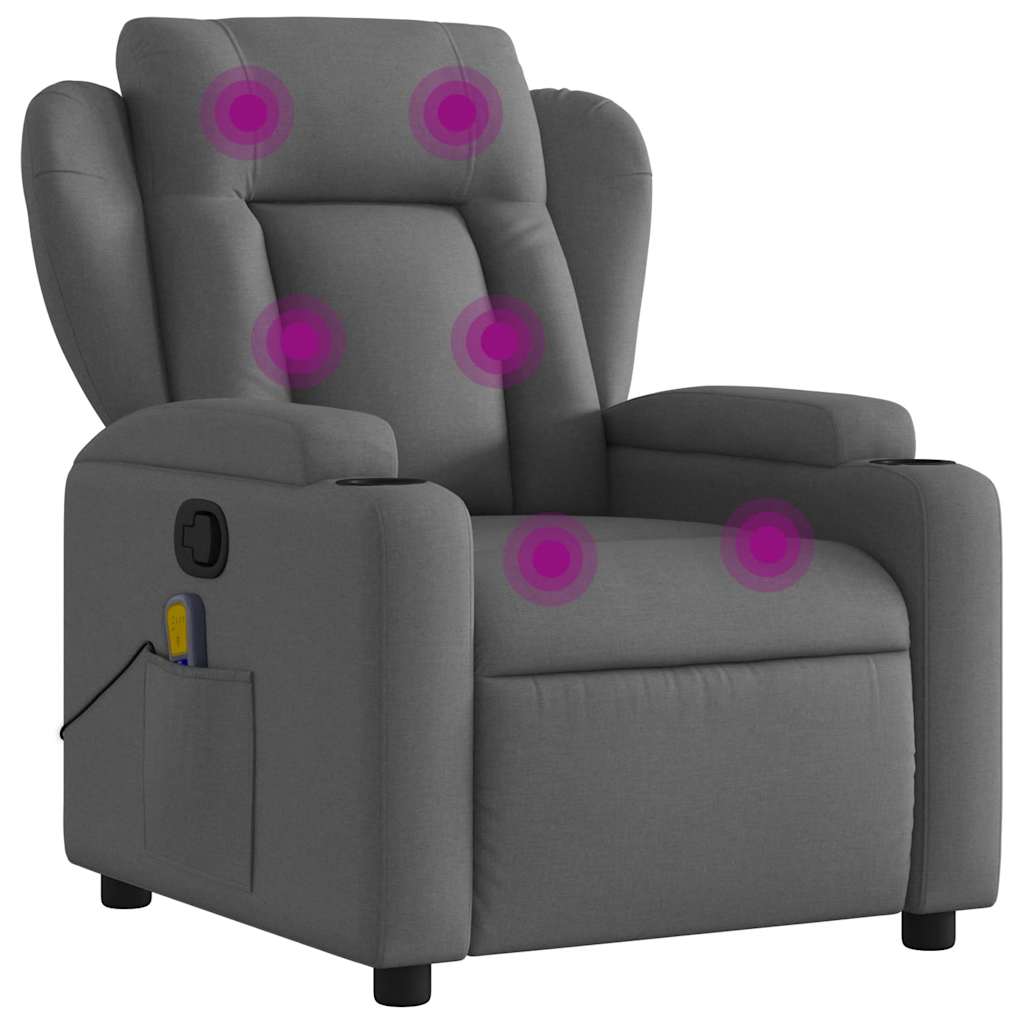 Fauteuil Jorien - met massage - verstelbaar - donkergrijs