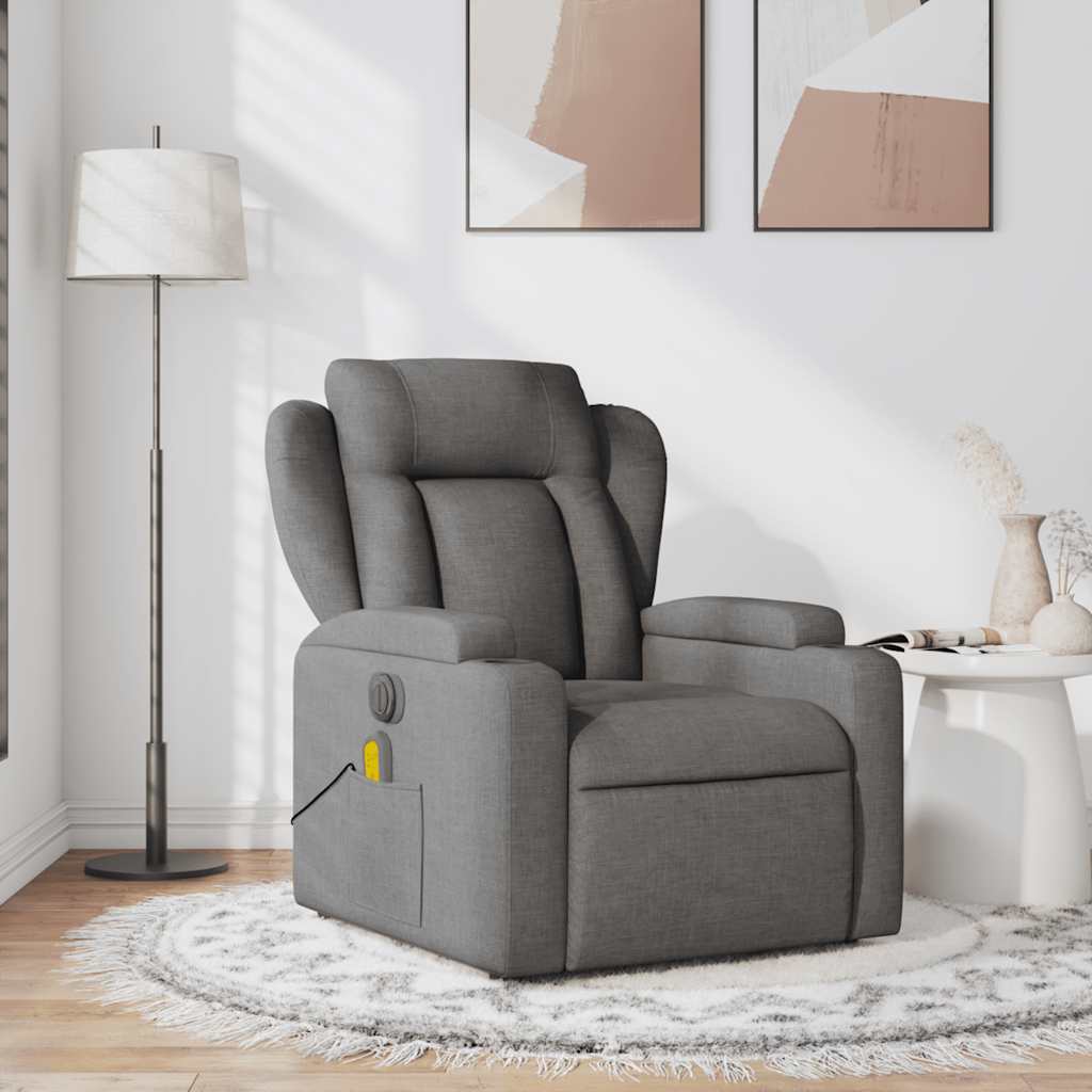 Fauteuil Jorien - met massage - verstelbaar - donkergrijs