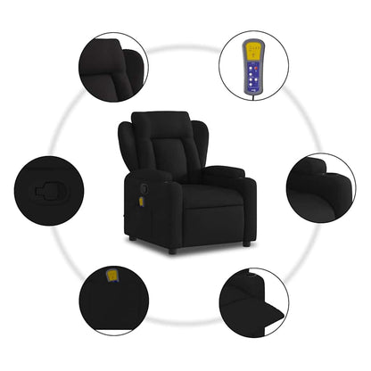 Fauteuil Jorien - met massage - verstelbaar - zwart