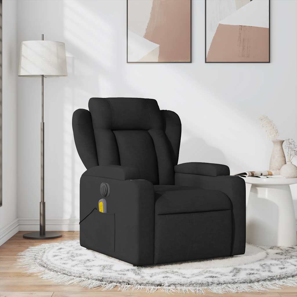 Fauteuil Jorien - met massage - verstelbaar - zwart