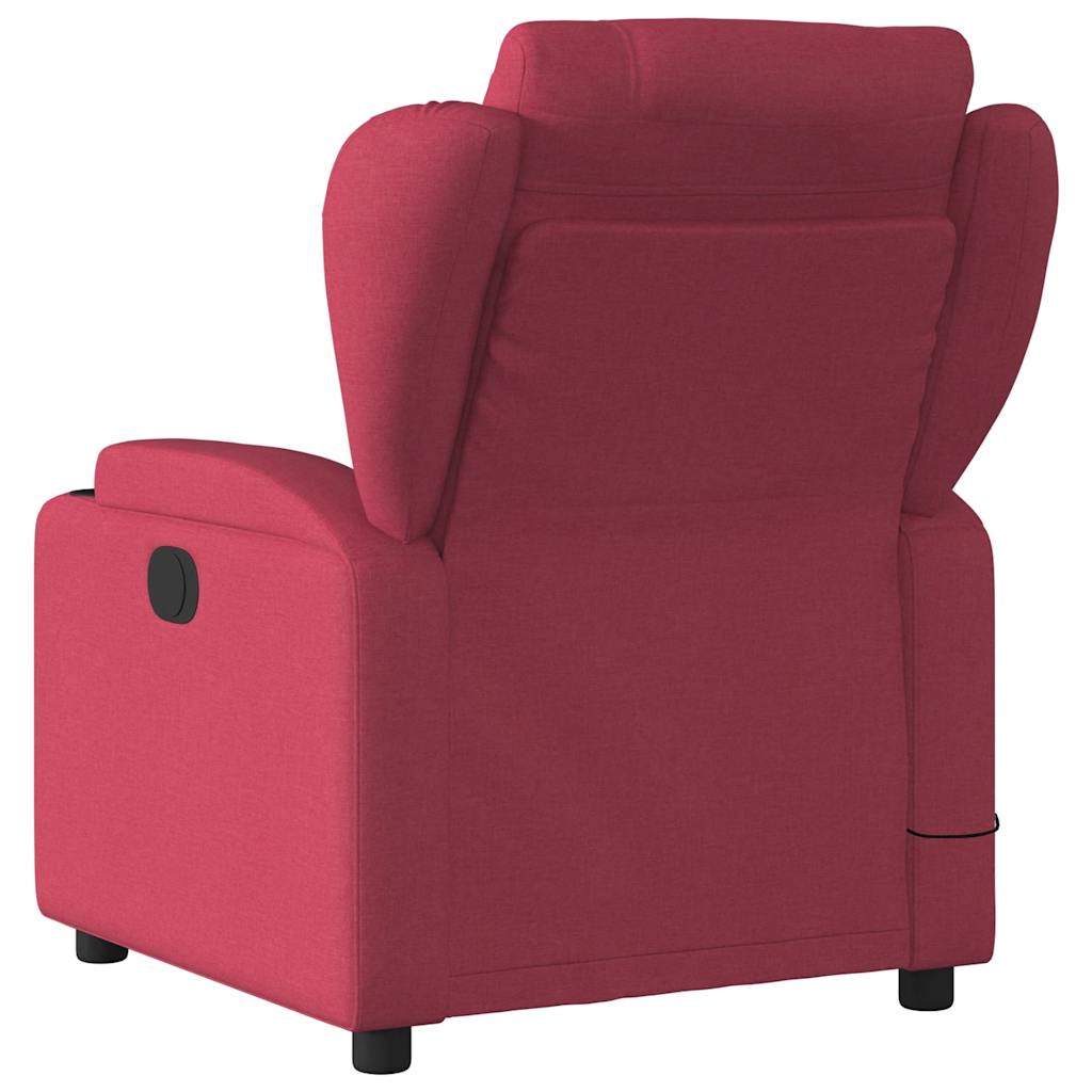 Fauteuil Jorien - met massage - verstelbaar - wijnrood