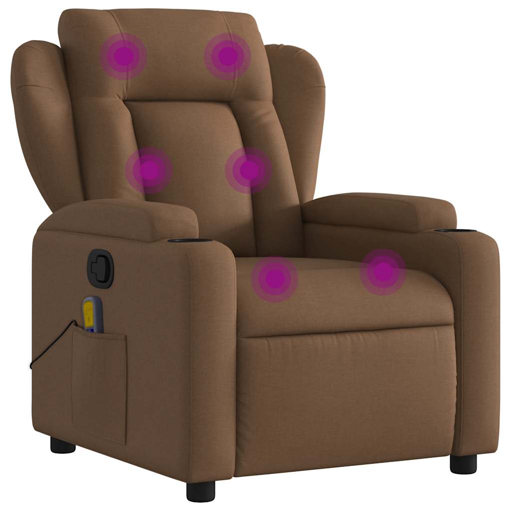 Fauteuil Jorien - met massage - verstelbaar - bruin