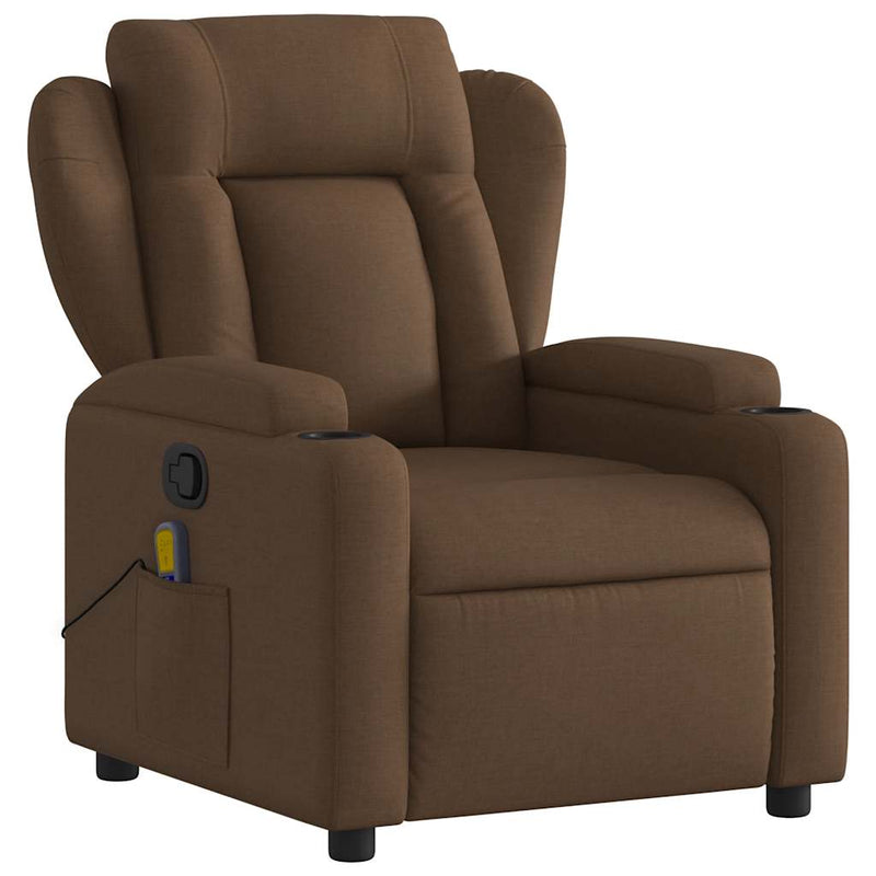 Fauteuil Jorien - met massage - verstelbaar - bruin – extra afbeelding