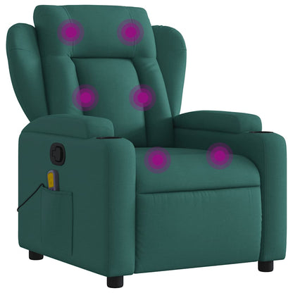 Fauteuil Jorien - met massage - verstelbaar - donkergroen