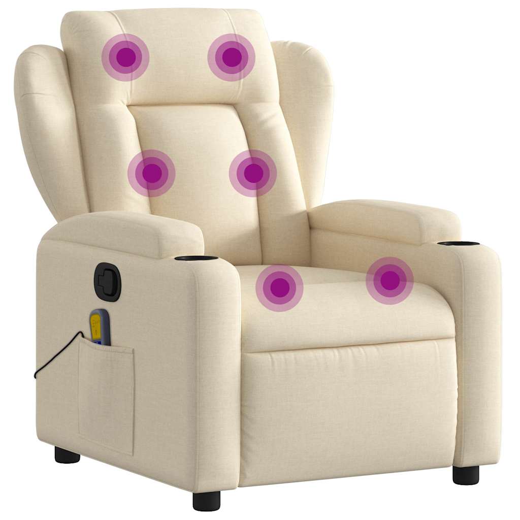 Fauteuil Jorien - met massage - verstelbaar - crème