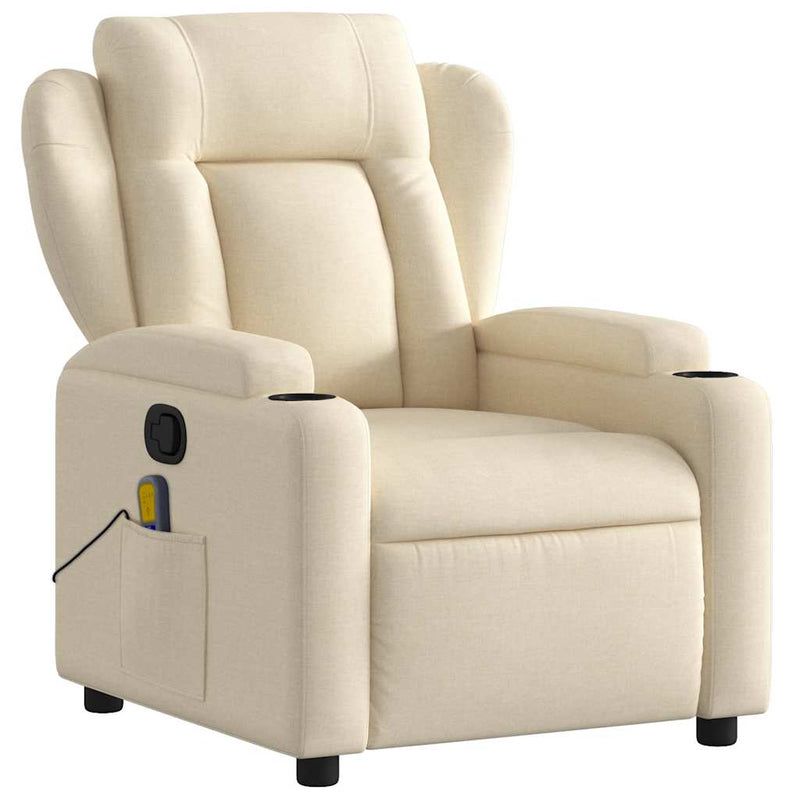 Fauteuil Jorien - met massage - verstelbaar - crème – extra afbeelding