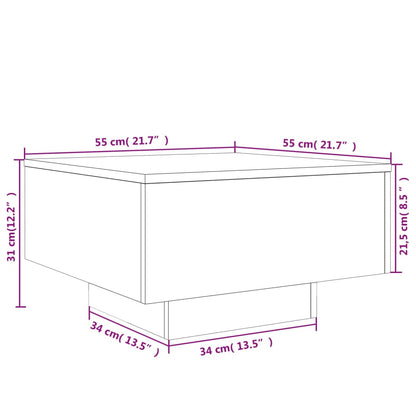 Salontafel Niels - 55 x 55 x 31 cm - wit