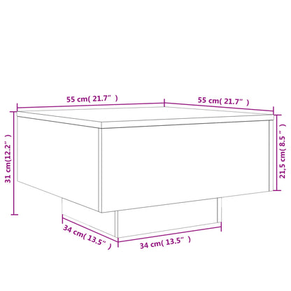 Salontafel Niels - 55 x 55 x 31 cm - sonoma eiken