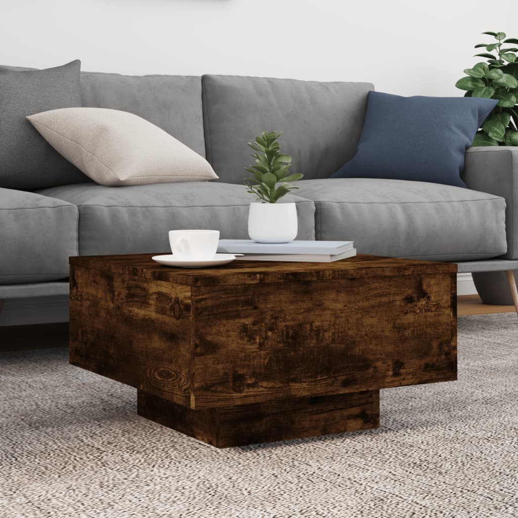 Salontafel Niels - 55 x 55 x 31 cm - gerookt eiken