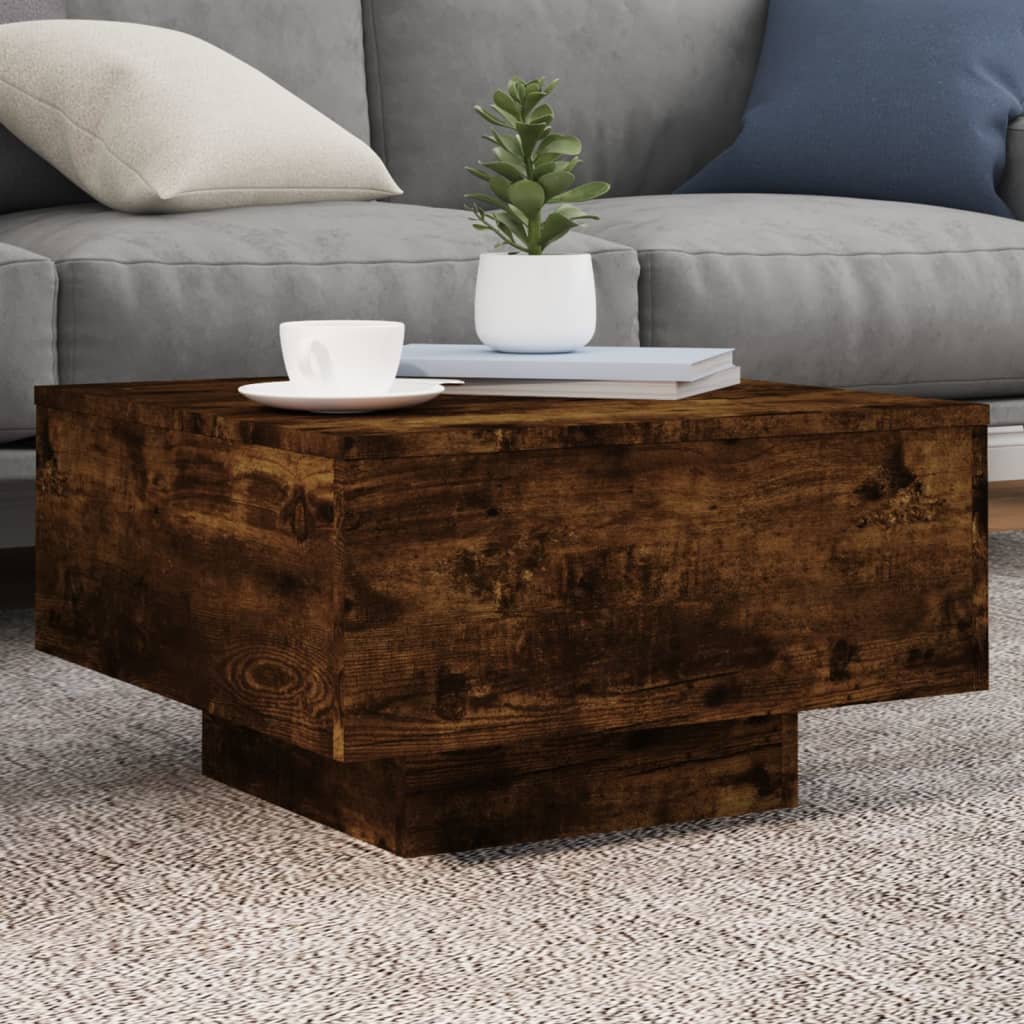 Salontafel Niels - 55 x 55 x 31 cm - gerookt eiken
