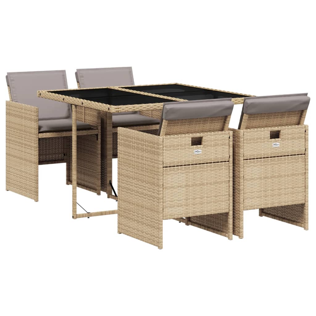 Tuinset Corneel - 5-delig - met kussens - gemengd beige