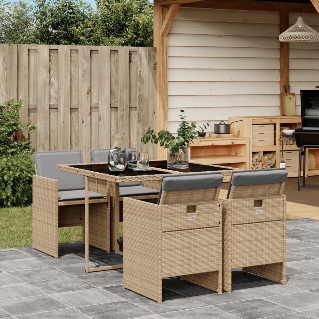 Tuinset Corneel - 5-delig - met kussens - gemengd beige