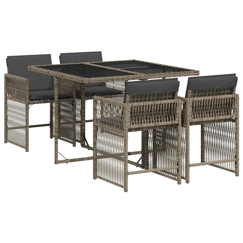 Tuinset Marnix - 5-delig - met kussens - grijs