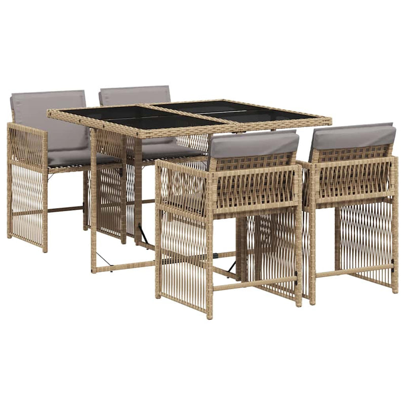 Tuinset Marnix - 5-delig - met kussens - gemengd beige