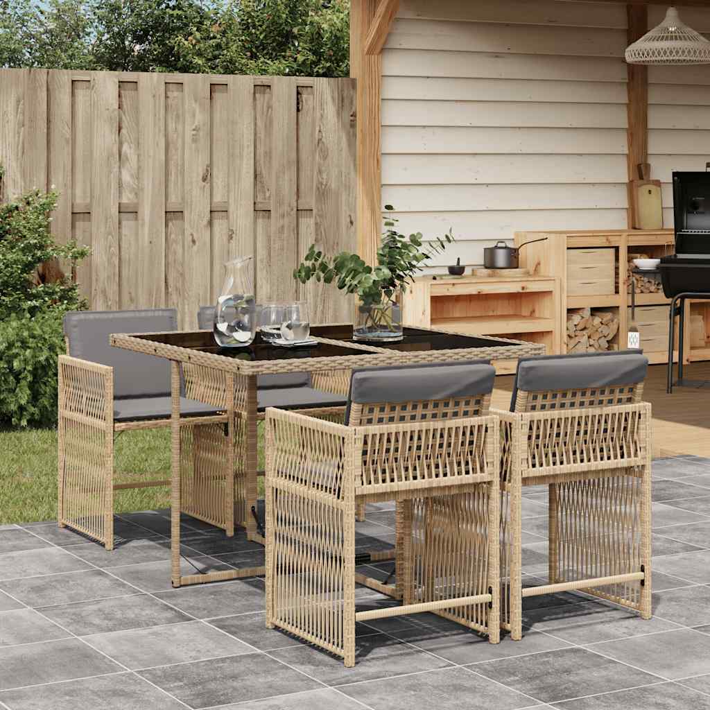 Tuinset Marnix - 5-delig - met kussens - gemengd beige