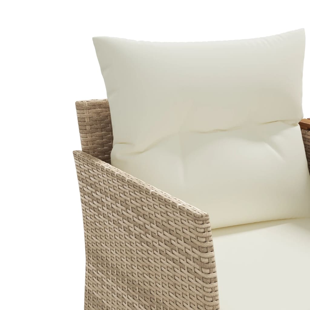 Tuinbank Eefje - met voetenbanken - beige