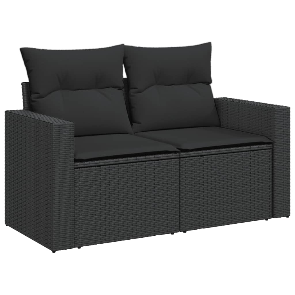 Tuinbank Ties - met kussens - zwart