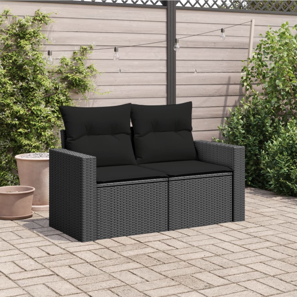 Tuinbank Ties - met kussens - zwart